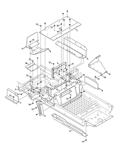 Operators Platform-Lower Diagram and Parts List for RZT-S42ZERO (17AVCEDS710)(2015) Cub Cadet Lawn Tractor